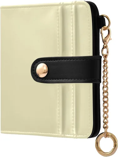 Vista 16 de Sinestour Black print Small Wallet for Women RFID Blocking Leather Bifold Small Purse with ID Window Card Holder Zipper Coin Pocket, Compact Credit