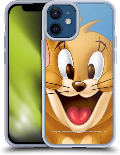 Vista 94 de Head Case Designs Funda de gel de cara completa con licencia oficial de Tom y Jerry Jerry [protección de grado militar] compatible con Apple iPhone