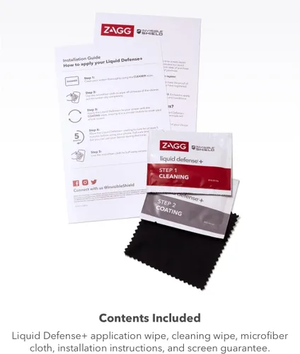 Vista 8 de ZAGG InvisibleShield Liquid Defense+ Protector de pantalla con garantía de reparación de pantalla de $250 - Protección endurecida con tecnología