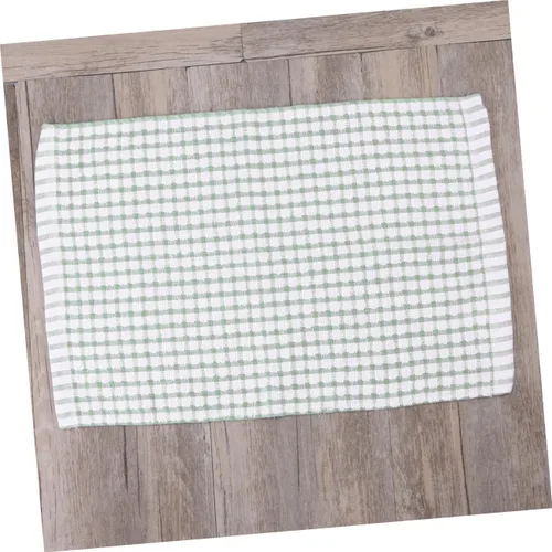 Vista 5 de Toallas de cocina de algodón para platos de trapo, toalla de cocina absorbente de tela de té, color verde