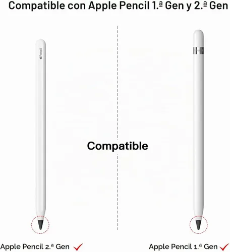 Vista 2 de MEKO Consejos de repuesto para Apple Pencil de 1ª generación y 2ª B-Negro