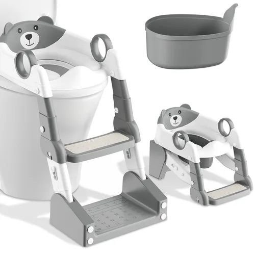 Vista 20 de Asiento de Entrenamiento de Baño, Asiento de Inodoro Mejorado para Niños y Niñas, Asiento de Entrenamiento de Baño 2 en 1 para Niños, Asiento