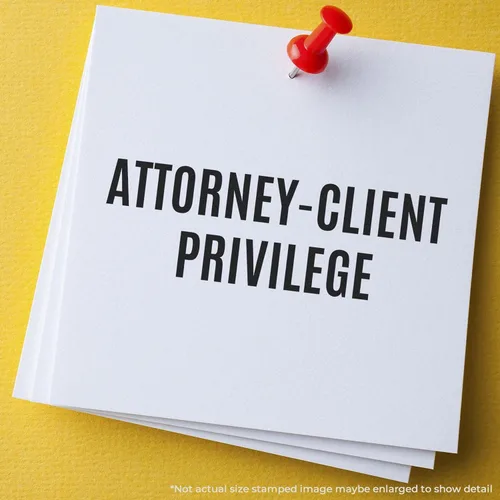 Vista 5 de Sello de privilegio de abogados y clientes, sellos legales para abogados, hasta 5 mil impresiones, disponible en 11 colores de tinta, reinkable
