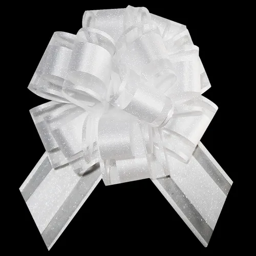 Vista 17 de HQJAXJ 6 lazos azul cielo para envolver regalos, lazos con purpurina de 6 pulgadas para cestas de regalo, Pascua, cestas de regalo, fiestas