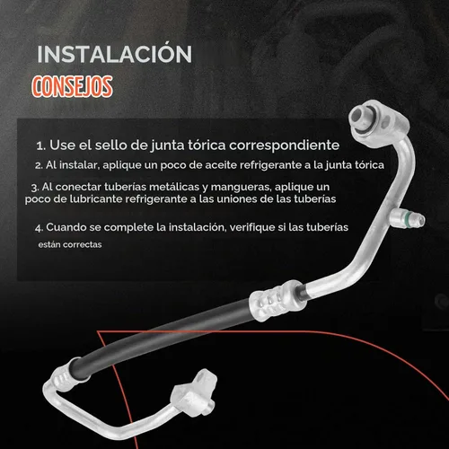 Vista 6 de A-Premium - Conjunto de manguera de línea de descarga A/C compatible con Jeep y Dodge Para Jeep Compass/Patriot 2010-2017 y Dodge Caliber