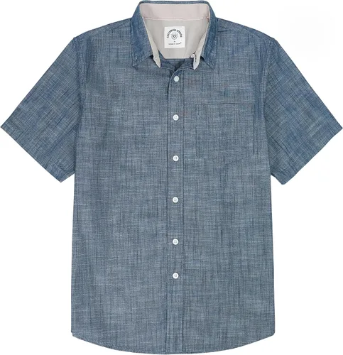 Vista 38 de Dubinik® Camisas de manga corta con botones para hombre, 100% algodón, a cuadros, camisas casuales con bolsillo