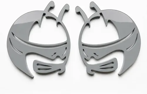 Vista 4 de Par de emblemas de cabeza de abeja para Challenger Charger Scat Pack Fender Badge (azul oscuro)