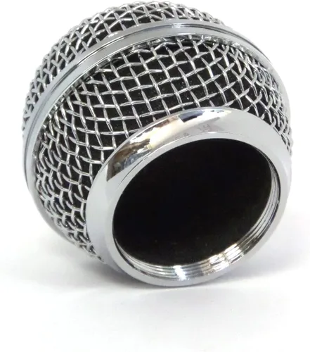 Vista 4 de Malla negra estilo SM58, tornillo en la rejilla del micrófono de la bola (MB58-B)