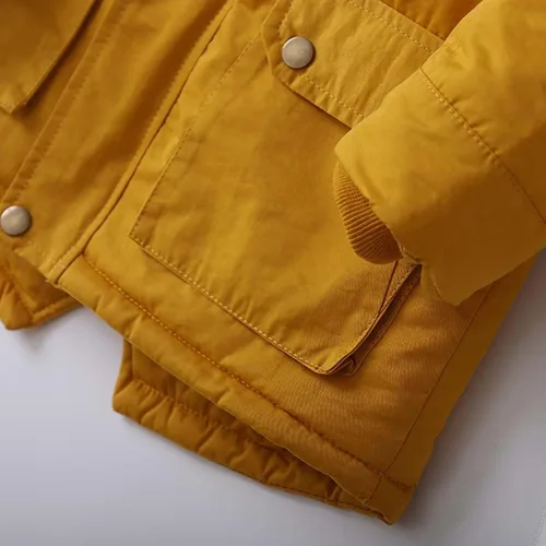 Vista 5 de WEONEDREAM Abrigos de invierno para niños y niñas, trajes cálidos para niños, chaqueta resistente al viento para niños de 1 a 8 años