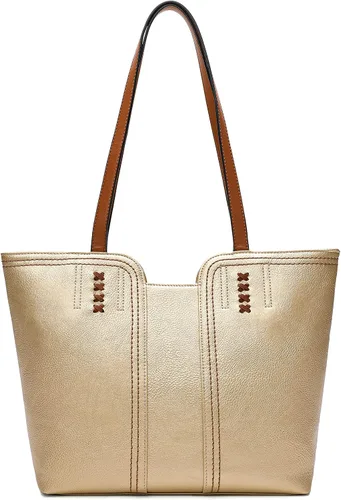 Vista 26 de Montana West Bolso Tote para Mujeres con Asa Superior Bolso de Mano Satchel Ámbar marrón