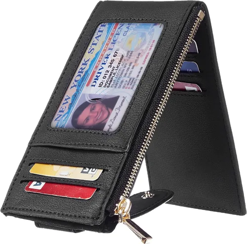 Vista 3 de Chelmon Funda plegable para tarjetas múltiples y billetera delgada con bolsillo frontal RFID