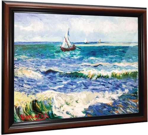 Vista 29 de Vincent Van Gogh - Arte de pared enmarcado con diseño de flores de almendra, maravilloso para exhibir en la cocina, el baño o la decoración