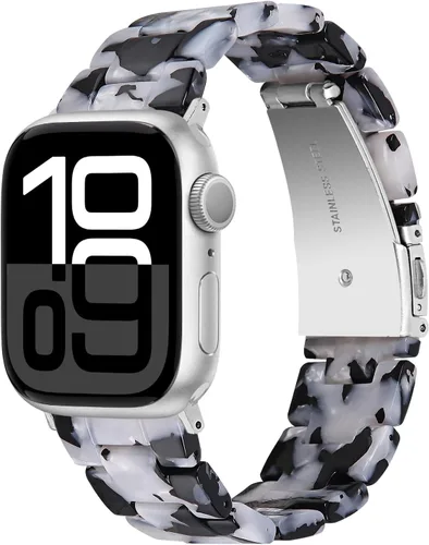 Vista 12 de Miimall Women Resin Bands for Apple Watch Series 10 9 8 7 6 5 4 3 2 1 Ultra SE Colorful Dressy Cute Classy Lightweight Comfort 38mm 40mm 41mm 42mm