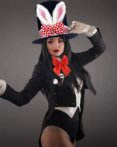 Vista 7 de Sombrero de conejo de Pascua para Halloween, cosplay de Pascua