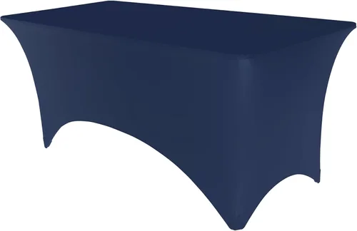 Vista 4 de Pomp Mantel elástico de elastano color antracita de 4 pies, resistente a las arrugas y a las manchas, tela de alta calidad de fácil cuidado, se