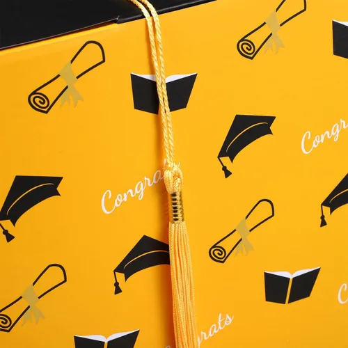 Vista 3 de ABOOFAN Caja de tarjetas de graduación 2023, caja de tarjetas de regalo de felicitaciones graduadas con borla para decoraciones de fiesta