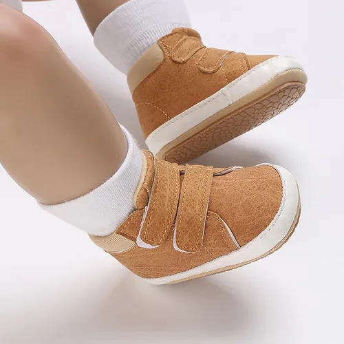 Vista 3 de SOFMUO Zapatos deportivos para bebés, niños y niñas, de piel sintética, antideslizantes, suela de goma suave, botines de vestir para niños pequeños