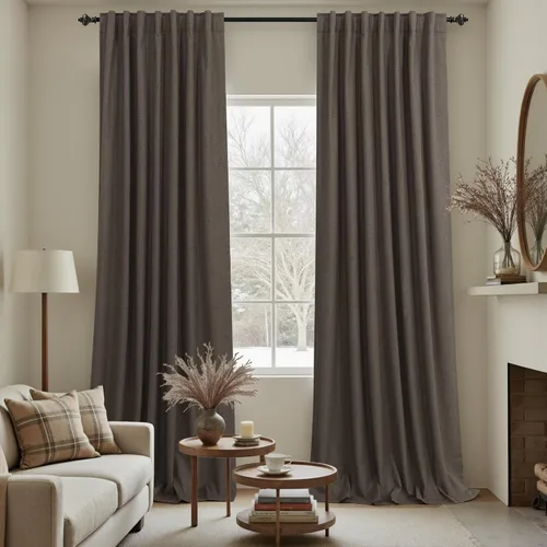 Vista 14 de KOUFALL - Cortinas de medio estilo francés de lino para ventana, juego de 2 cortinas cortas de 40 pulgadas de longitud, para privacidad, cortinas