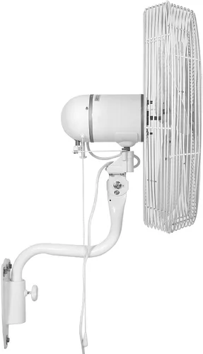 Vista 4 de DURAFAN Ventilador oscilante de montaje en pared para interiores y exteriores de 24" - Blanco