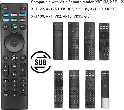 Vista 4 de Mando a distancia universal XRT140 compatible con todos los televisores inteligentes VIZIO para reemplazo remoto D, M, P, V, E, OLED Series XRT136