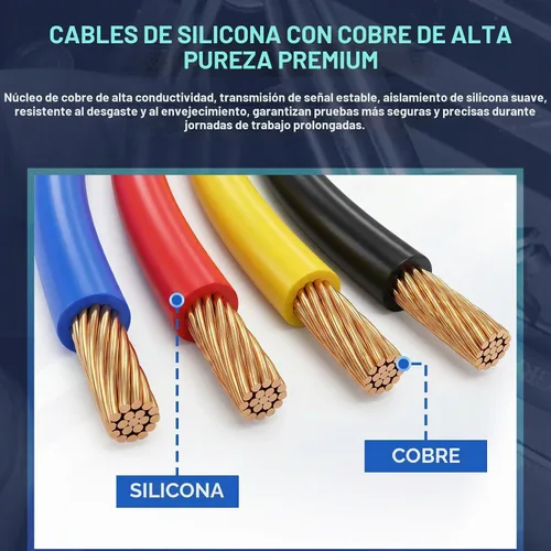 Vista 7 de AUTOOL Kit de cables de prueba de multímetro, adaptadores de terminales de varios tamaños, conectores de prueba de enchufe de plátano de 92 piezas