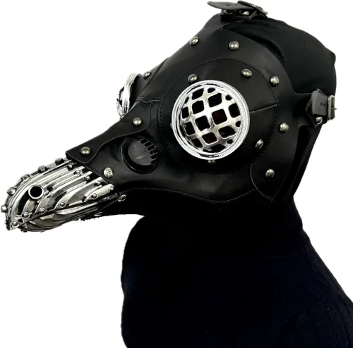 Vista 13 de Máscara de médico de la peste steampunk máscara de nariz larga para disfraz de Halloween, fiesta de cosplay