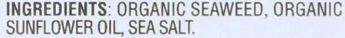Vista 3 de gimMe Snacks Algas marinas tostadas orgánicas Sal marina (0.18 oz) - (paquete de 4) Sin OMG y sin gluten