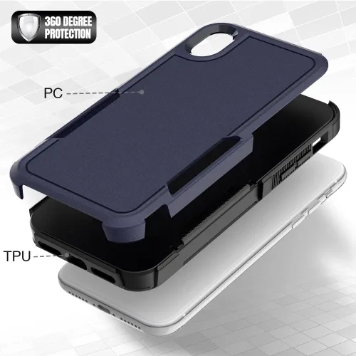 Vista 343 de Jeylly Funda para iPhone SE/Funda para iPhone 5S, Exterior de Plástico Duro que Absorbe Golpes + Interior de Silicona de Goma Defensor contra
