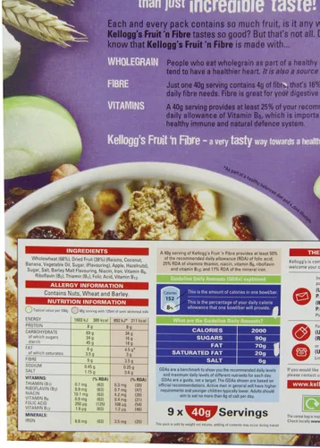 Vista 9 de Kelloggs Fruit n Fibre 13.23 oz