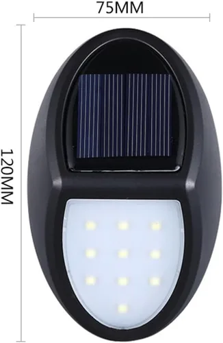 Vista 2 de Uonlytech Luces solares de pared de seto, luces de puerta delantera, herramientas resistentes, lámpara de pared de valla solar, lámpara de pared