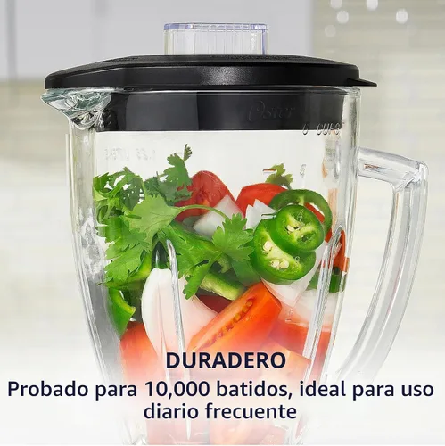 Vista 4 de Licuadora más procesadora de alimentos y taza para mezcla personal Oster Pro 1200, Níquel cepillado