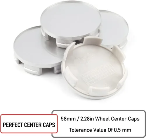 Vista 6 de RTRHINOTUNING 4 tapas centrales de rueda de 2.283 in compatibles con ruedas Integra Civic Si 08w14-sel-7000-A3, OD: 2.28"/58 mm ID: 2.22"/56.5 mm