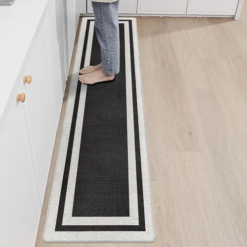 Vista 14 de Tapetes antifatiga para suelo de cocina, tapetes acolchados antifatiga de cocina de 17.3 x 27.5 pulgadas, impermeables, antideslizantes, de pie