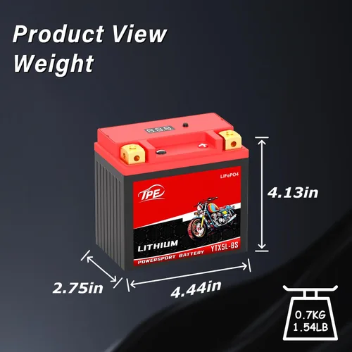 Vista 3 de TPE Litio Motocicleta DLF5L-BS 12V 3Ah LiFePO4 Ciclos de vida del sistema para ATV, UTV, Jet Ski, Scooter, Motocross