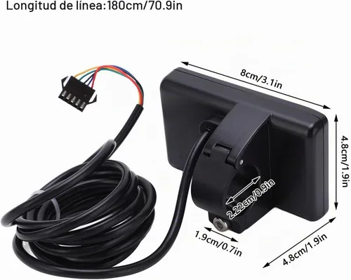 Vista 5 de Goshyda S866 - Computadora para bicicleta, medidor LCD con pantalla eléctrica, panel de control de scooter eléctrico de 24 V, 36 V, 48 V