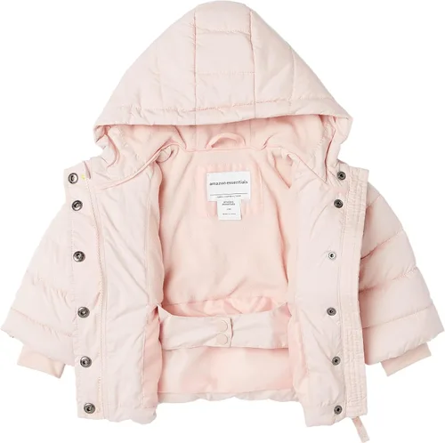 Vista 4 de Tienda Essentials Abrigo pesado con capucha para niñas, resistente al agua