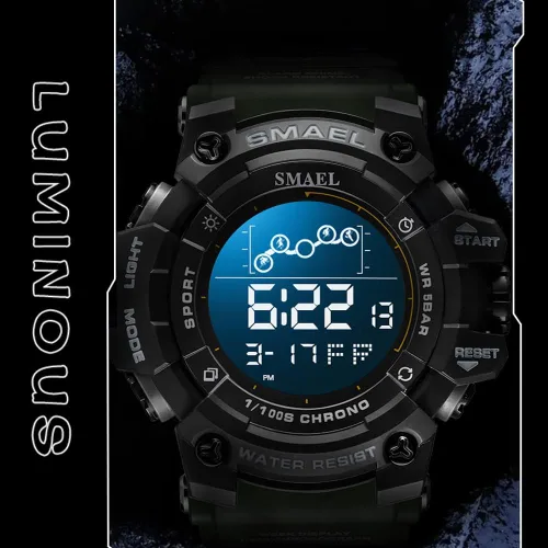 Vista 5 de findtime Reloj digital para hombre, reloj militar deportivo, resistente al agua, táctico, para exteriores, reloj de WistWatch, LED luminoso, alarma