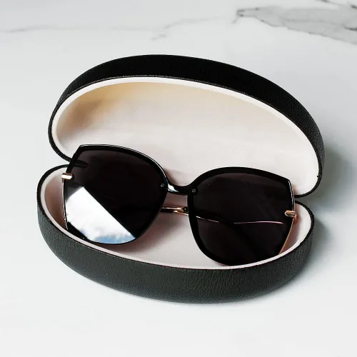 Vista 5 de Funda grande para lentes de sol, carcasa rígida de gran tamaño, funda protectora para gafas de sol y gafas de sol