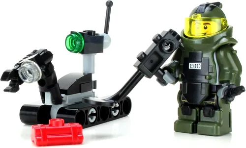 Vista 2 de Battle Brick Equipo de eliminación de EOD y robot US Navy Custom Set