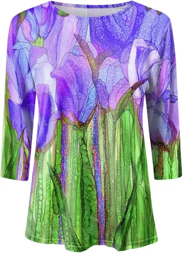 Vista 3 de Blusas de verano para mujer, talla grande, sexy, casual, con mangas, lindas blusas elegantes