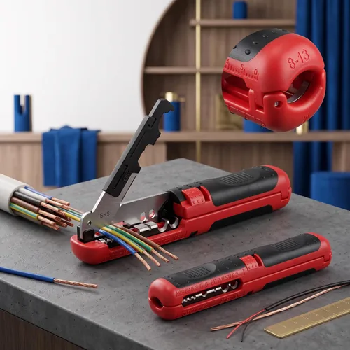 Vista 5 de Herramienta de desmontaje universal de cables para electricista multifuncional Cortador de desmontaje de cables Pelacables Herramienta de pelado
