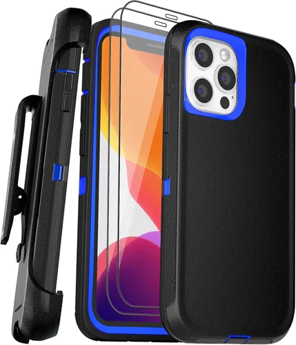 Vista 15 de Funda para iPhone 11 con Clip para Cinturón, Soporte y 2 Protectores de Pantalla, Protección Completa Resistente, Funda a Prueba de Golpes y Caídas