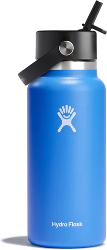 Vista 16 de Hydro Flask Botella de agua – Acero inoxidable aislado – Tapa flexible con popote de boca ancha, antiderrames, a prueba de fugas y recargable