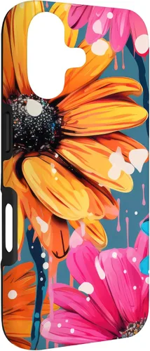 Vista 3 de Drip Gerbera Daisies Case for iPhone 17
