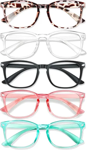 Vista 42 de Lentes de luz azul para mujeres y hombres 99% de bloqueo de luz azul para computadora, juegos, televisión, pantalla de teléfono, marco cuadrado