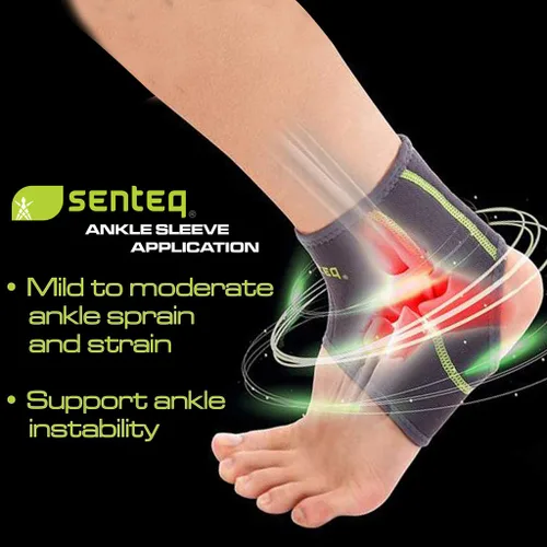 Vista 7 de SENTEQ Tobillera para hombres y mujeres, soporte de compresión para esguinces de tobillos y fascitis plantar, manga delgada de neopreno elástico