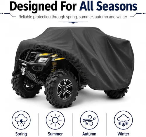 Vista 7 de ZOEDO - Funda impermeable para ATV, cubiertas resistentes al viento para quad, cubiertas para todo tipo de clima para vehículos de 4 ruedas, aptas