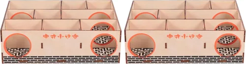 Vista 11 de Hemobllo Juguete de actividad para mascotas con túnel de laberinto de hámster para animales pequeños, ejercicio interactivo y escondite para ratones