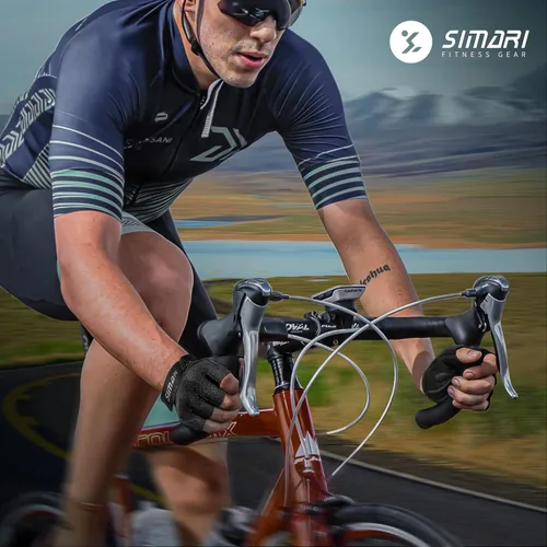 Vista 6 de SIMARI Guantes de entrenamiento transpirables para hombres y mujeres, guantes acolchados para levantamiento de pesas con gran agarre, protección