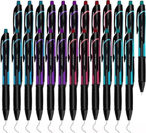 Vista 8 de MyLifeUNIT Bolígrafos de gel, bolígrafo de gel negro de punta fina para escritura súper suave, bolígrafos retráctiles de 0.020 in con tinta